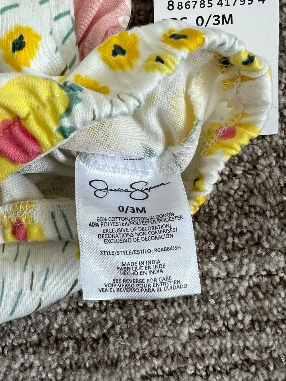 NWT Jessica Simpson Baby Summer Bodysuits 2 Pack